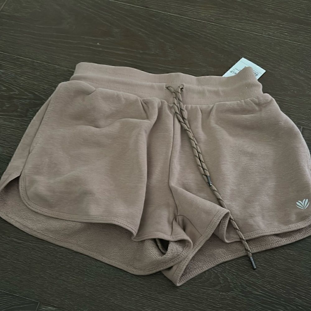 Taupe forever 21 drawstring athletic shorts sz S NWT